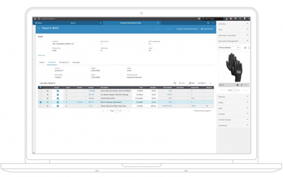 screenshot of Infor Distribution SX.e